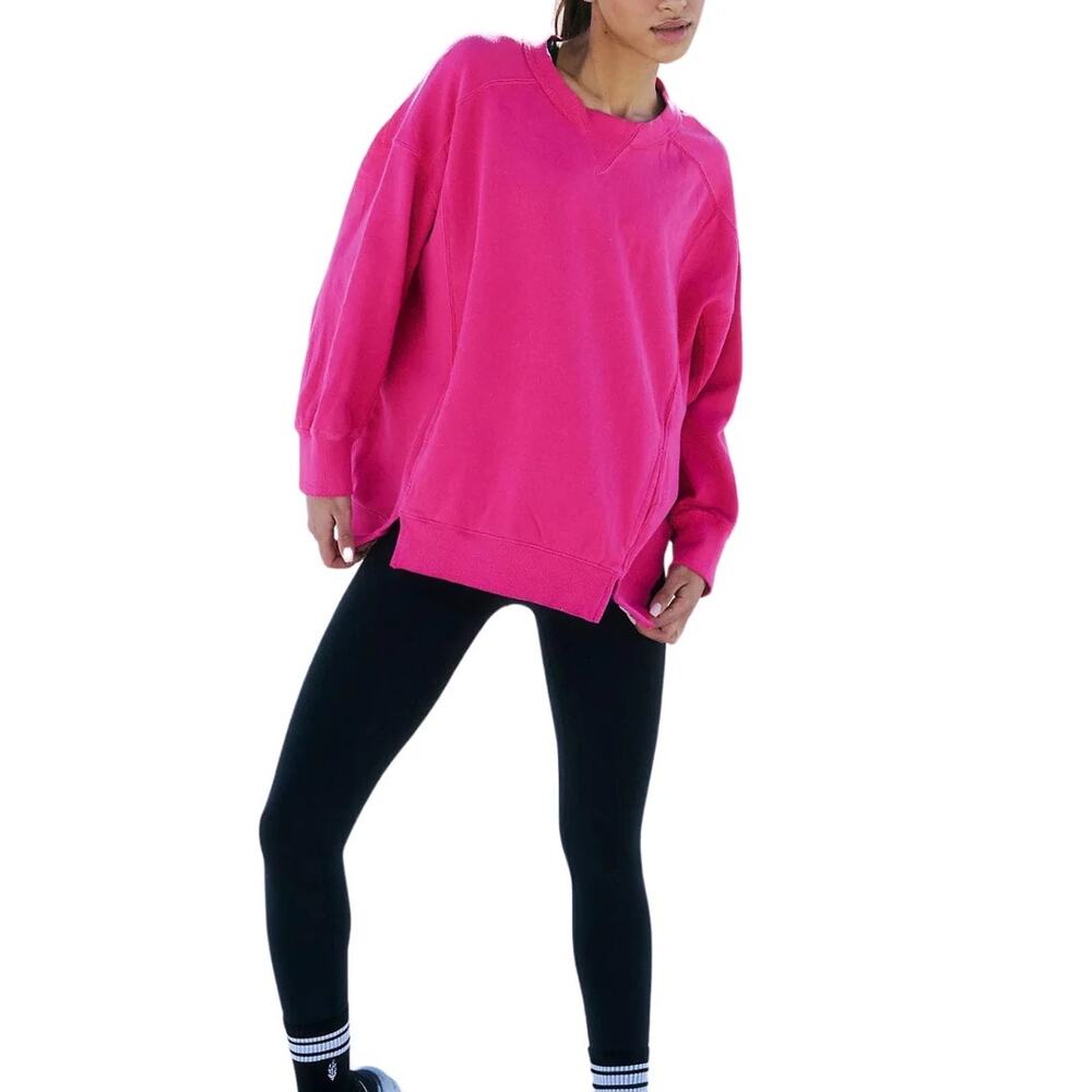Free People Movement | Intercept Pullover Top in Living Magenta Casual Lounge